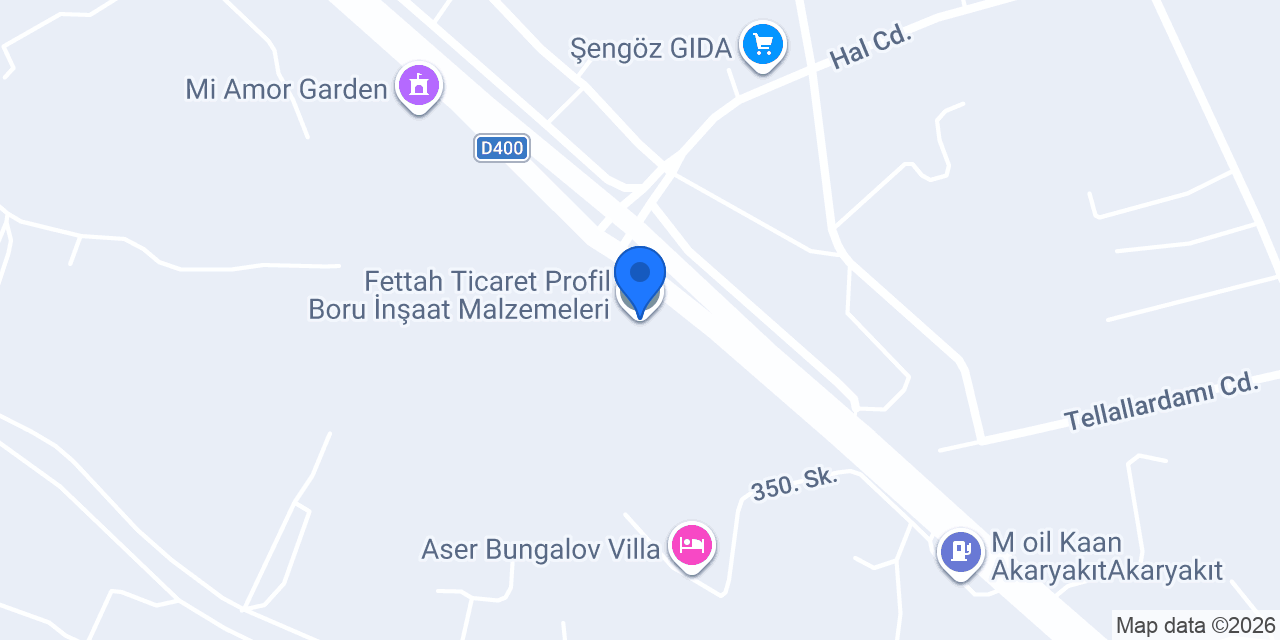 Fettah Ticaret Profil Boru İnşaat Malzemeleri konumu