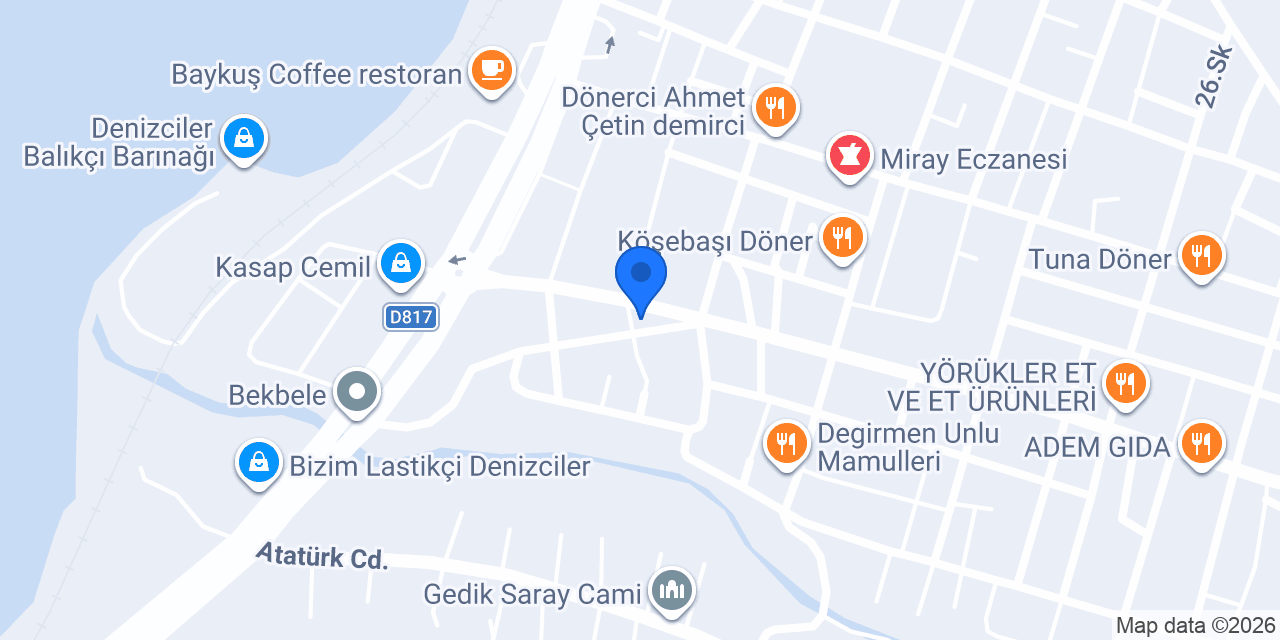 Gülce Tuhafiye konumu