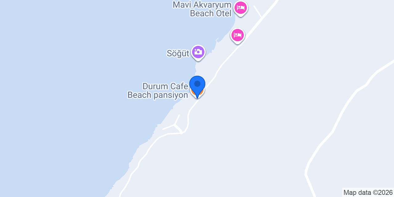 Durum Cafe Beach pansiyon konumu