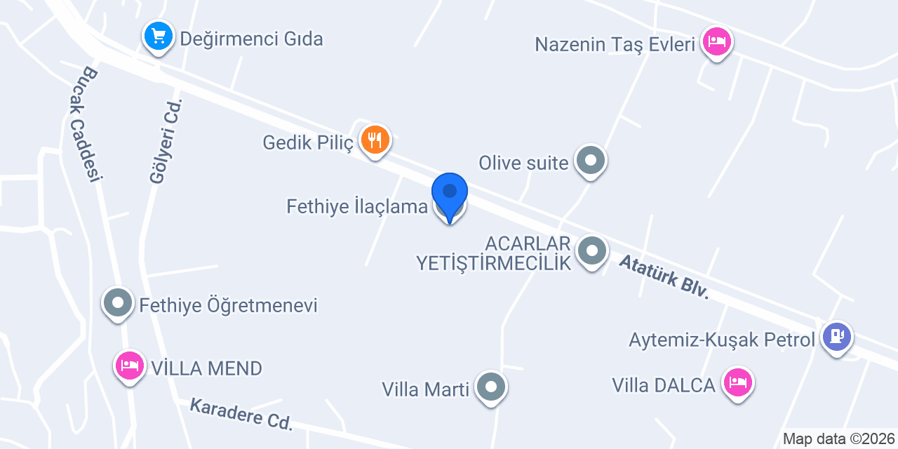 Fethiye İlaçlama konumu