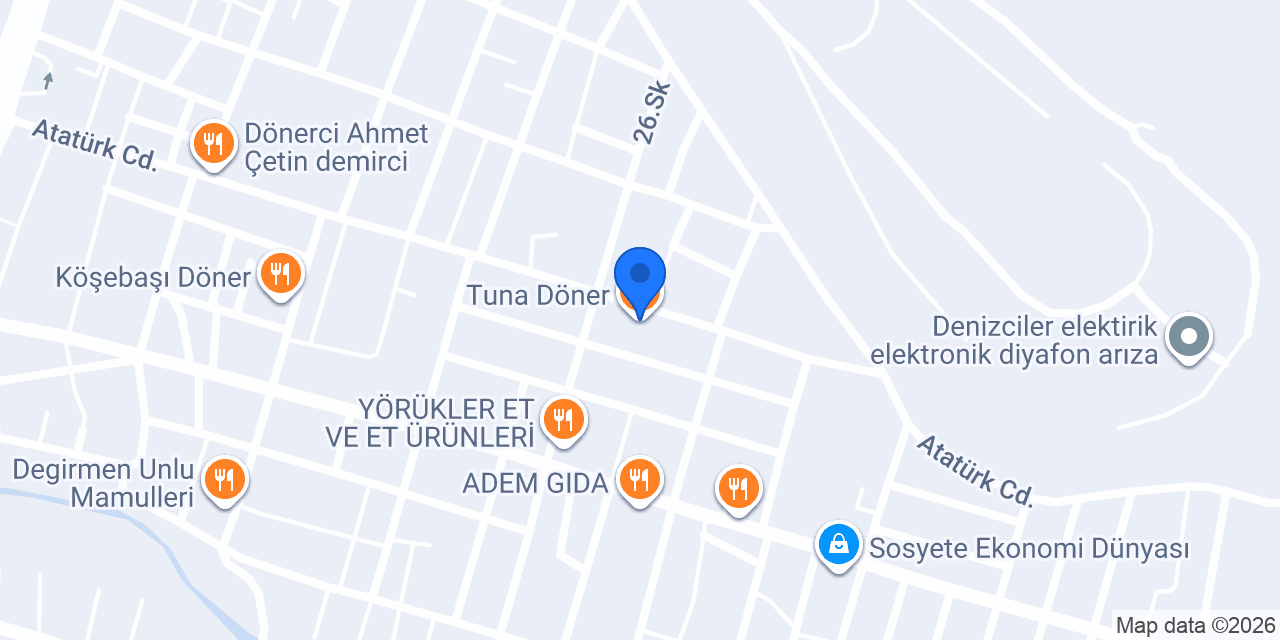 Tuna Döner konumu