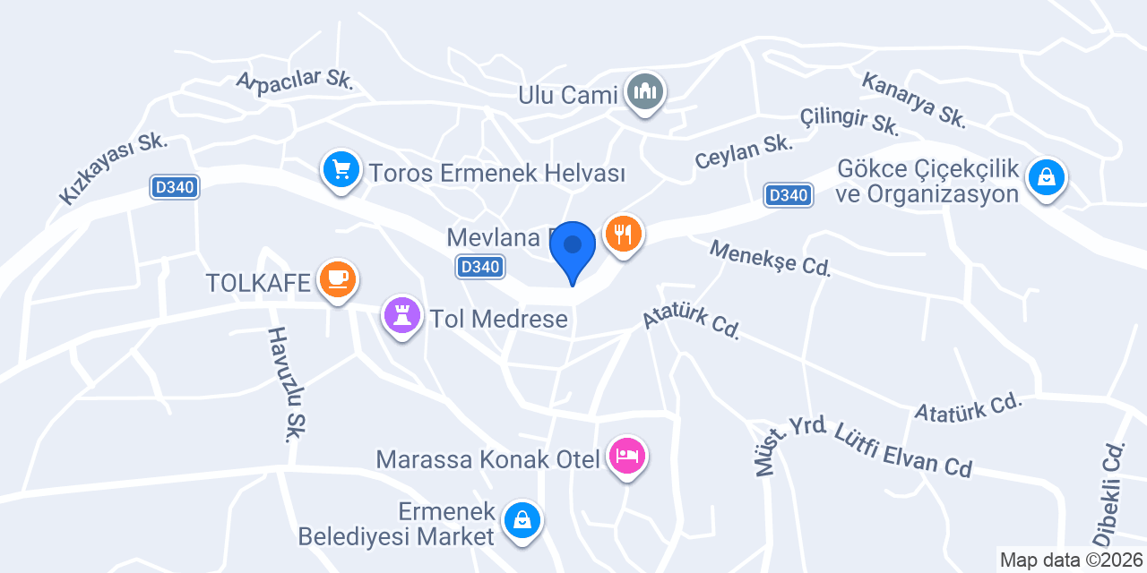 Ermenek Orman İşletme Müdürlüğü konumu