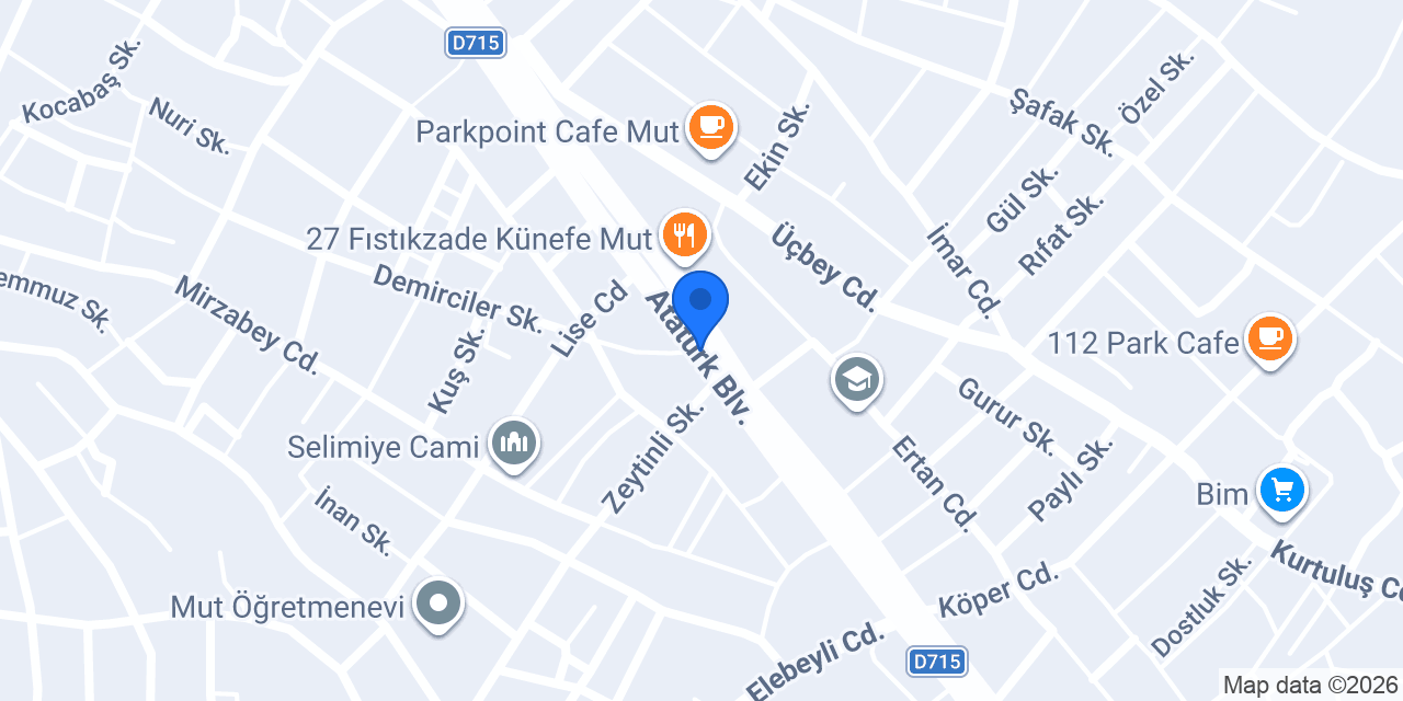 Mut Özkan Tarım konumu