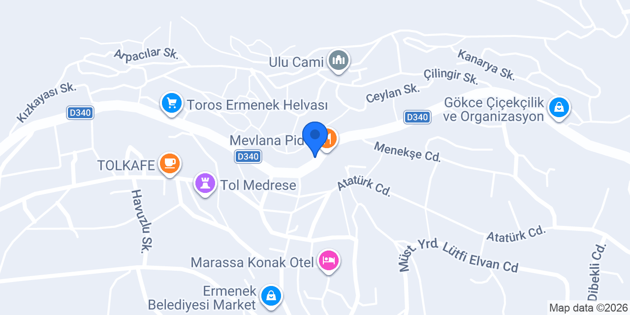 Ptt-ermenek Şubesi konumu