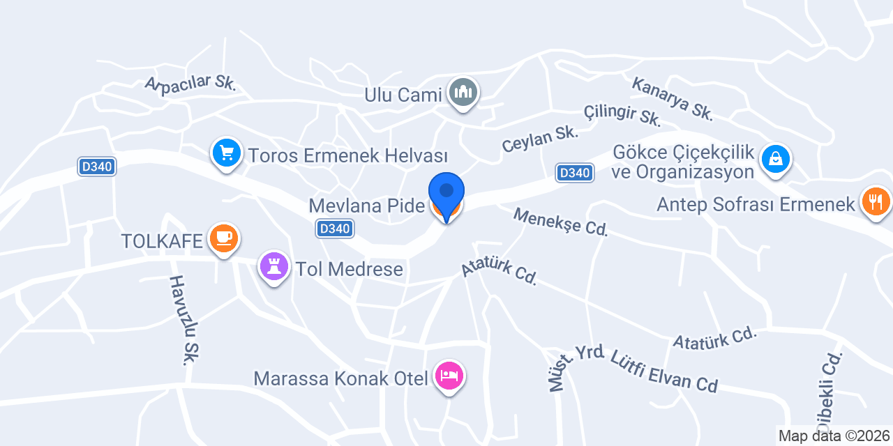 Mevlana Pide konumu