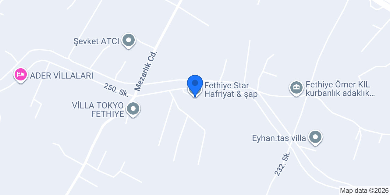 Fethiye Star Hafriyat & şap konumu