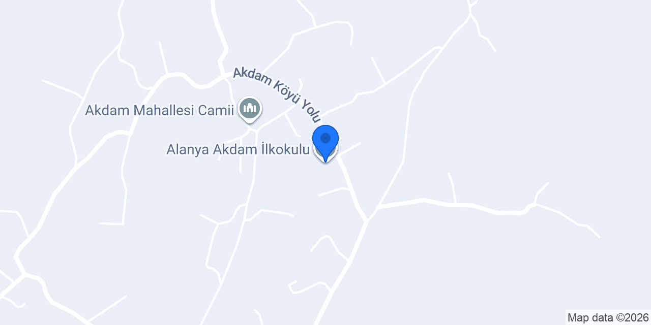 Alanya Akdam İlkokulu konumu