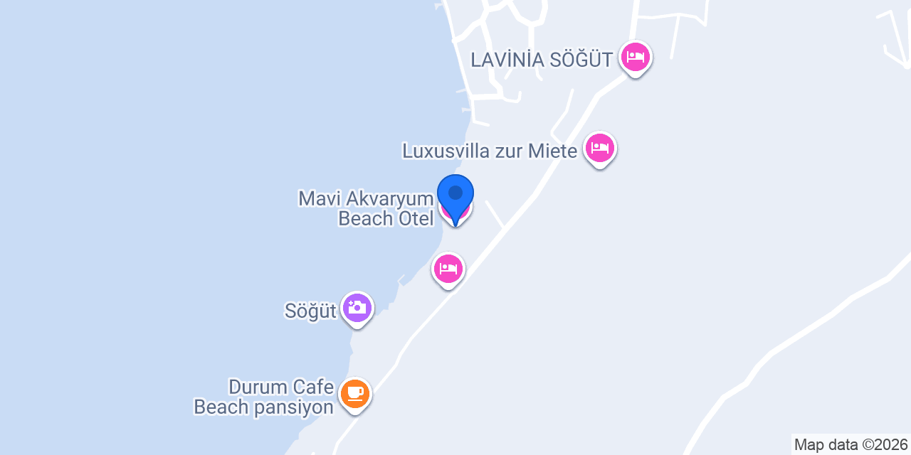 Mavi Akvaryum Beach Otel konumu
