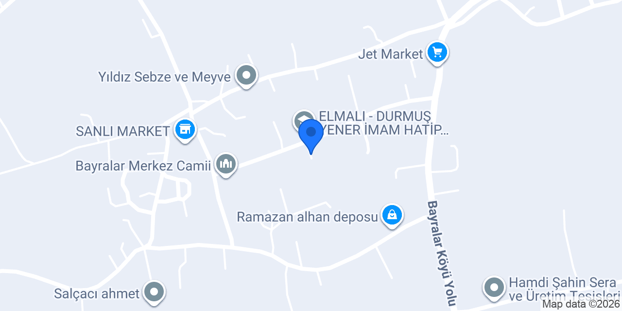 Bayralar İlköğretim Okulu konumu