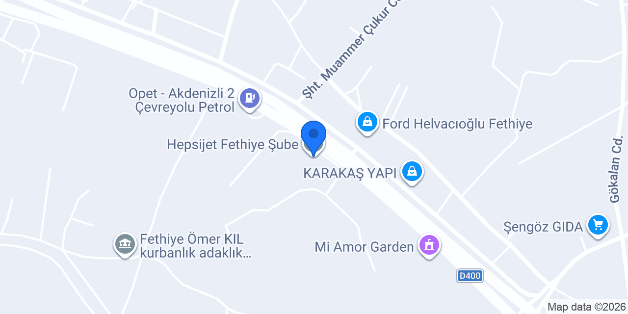 Hepsijet Fethiye Şube konumu