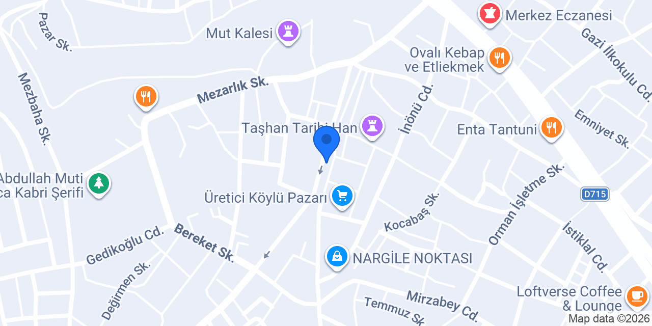 Öz Hatay Fırını konumu