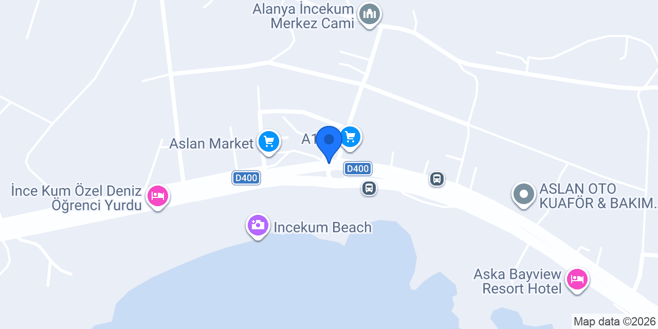 Ptt-incekum Şubesi konumu