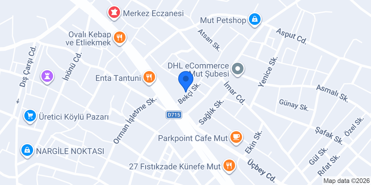 Mut Karacaoğlan İlköğretim Okulu konumu