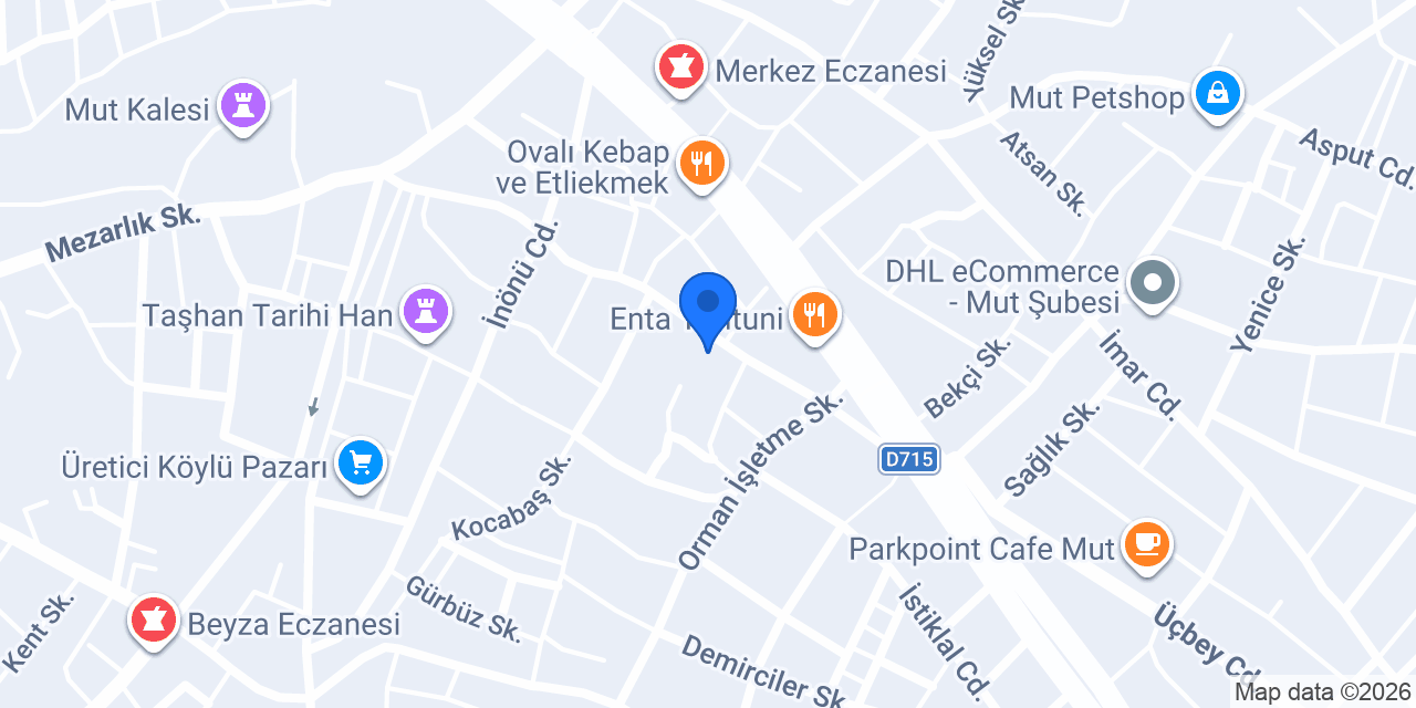 Özel Mutlu Diş Polikliniği konumu