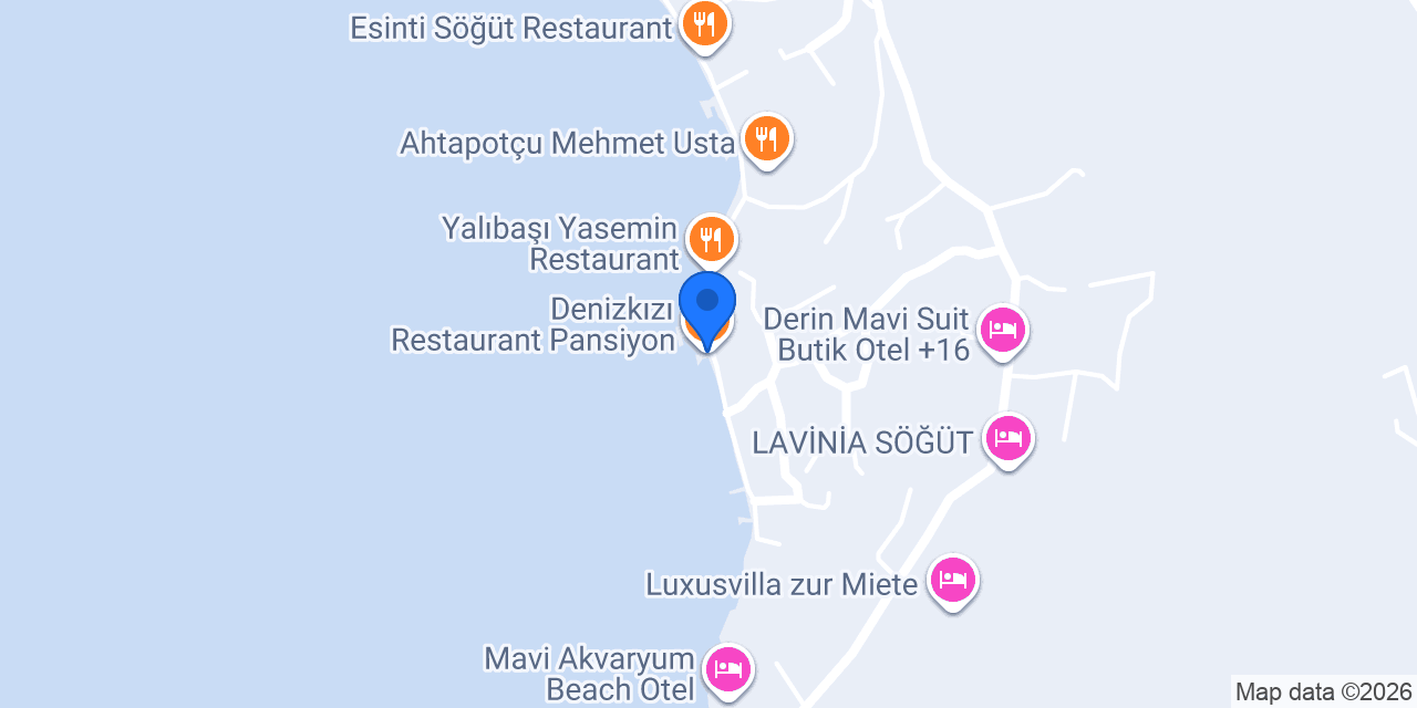 Denizkızı Restaurant Pansiyon konumu