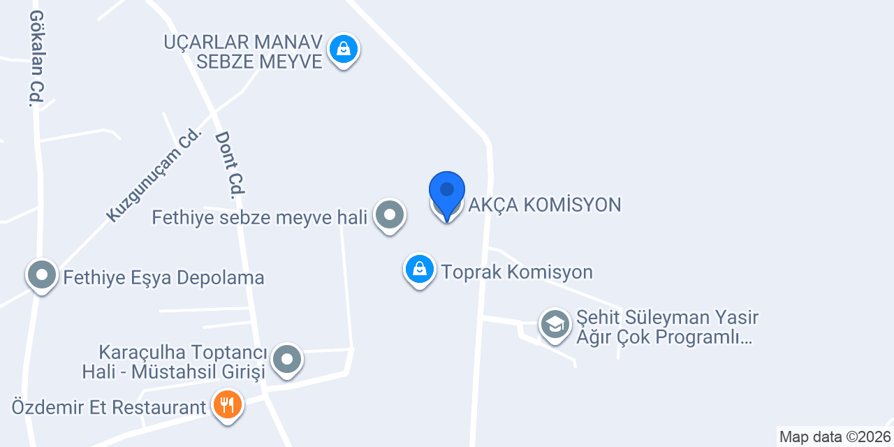 AKÇA KOMİSYON konumu