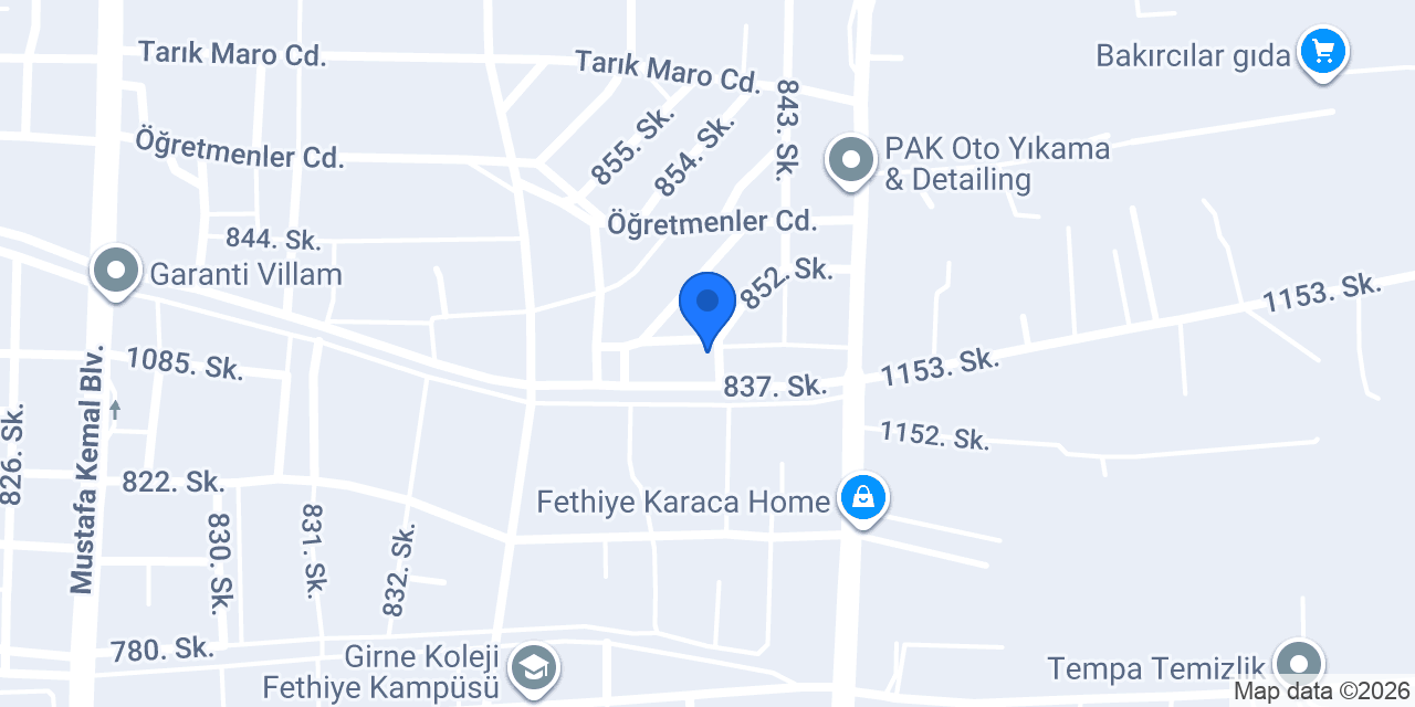 Fethiye Saç Ekim Kliniği konumu