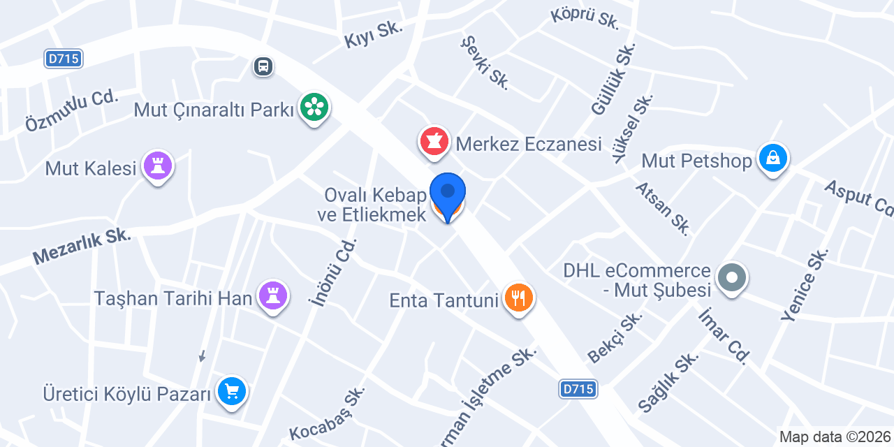 Ovalı Kebap ve Etliekmek konumu