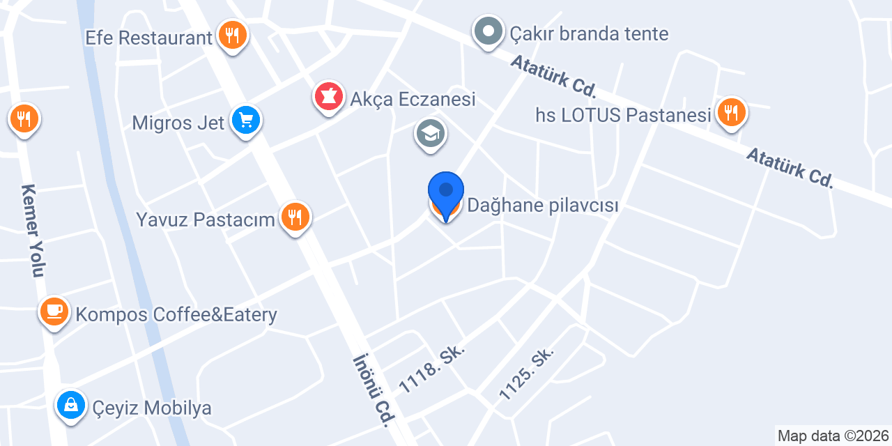 Dağhane pilavcısı konumu