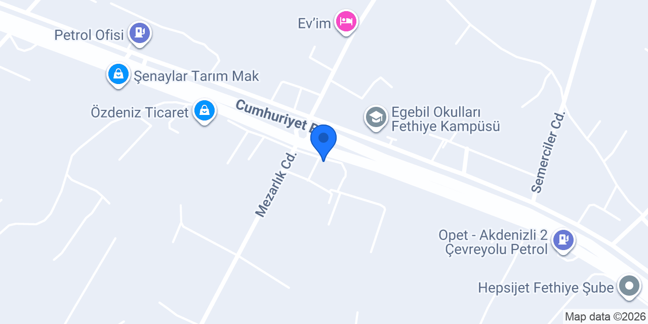 Fethiye Konteyner konumu