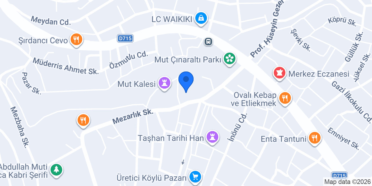 Mut İlçe Milli Eğitim Müdürlüğü konumu