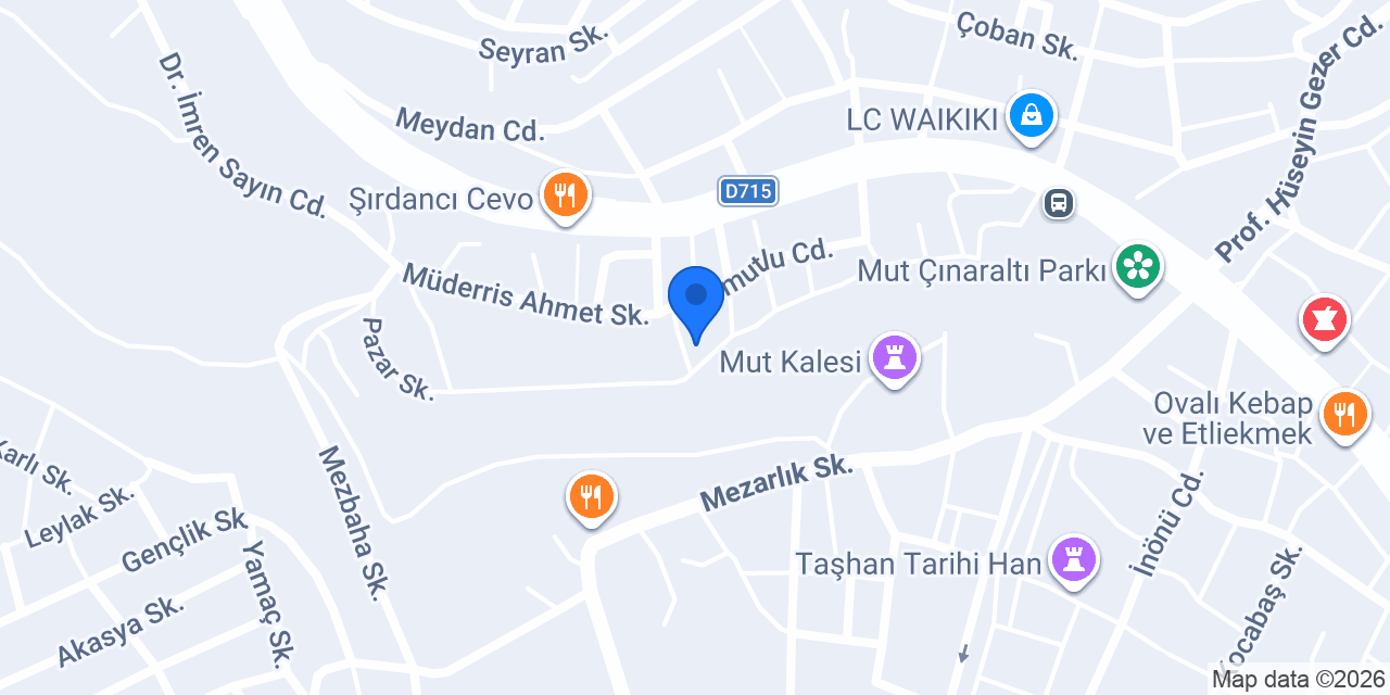 MUT METRO TURİZM ( mut otogarı ) konumu