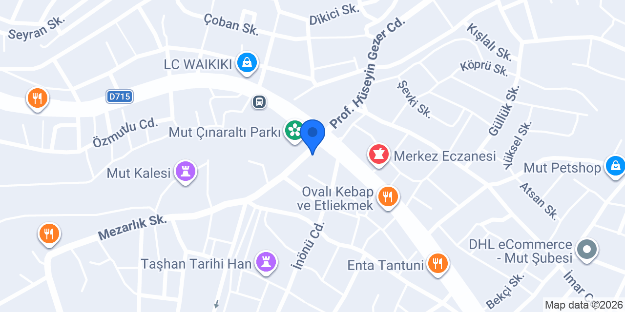 Dağlı Ocakbaşı Mut konumu