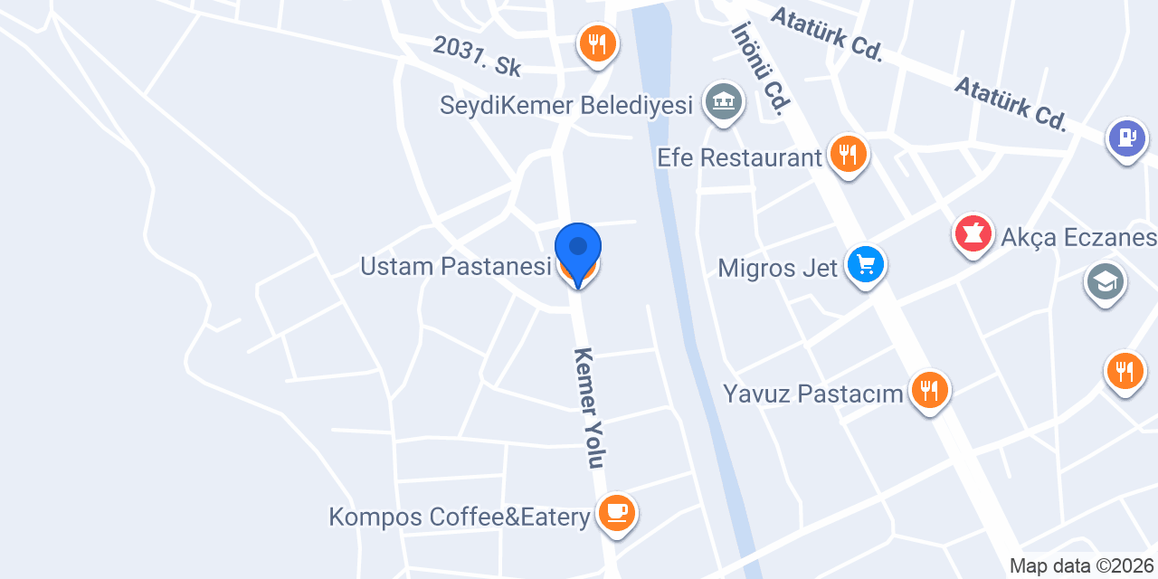 Ustam Pastanesi konumu