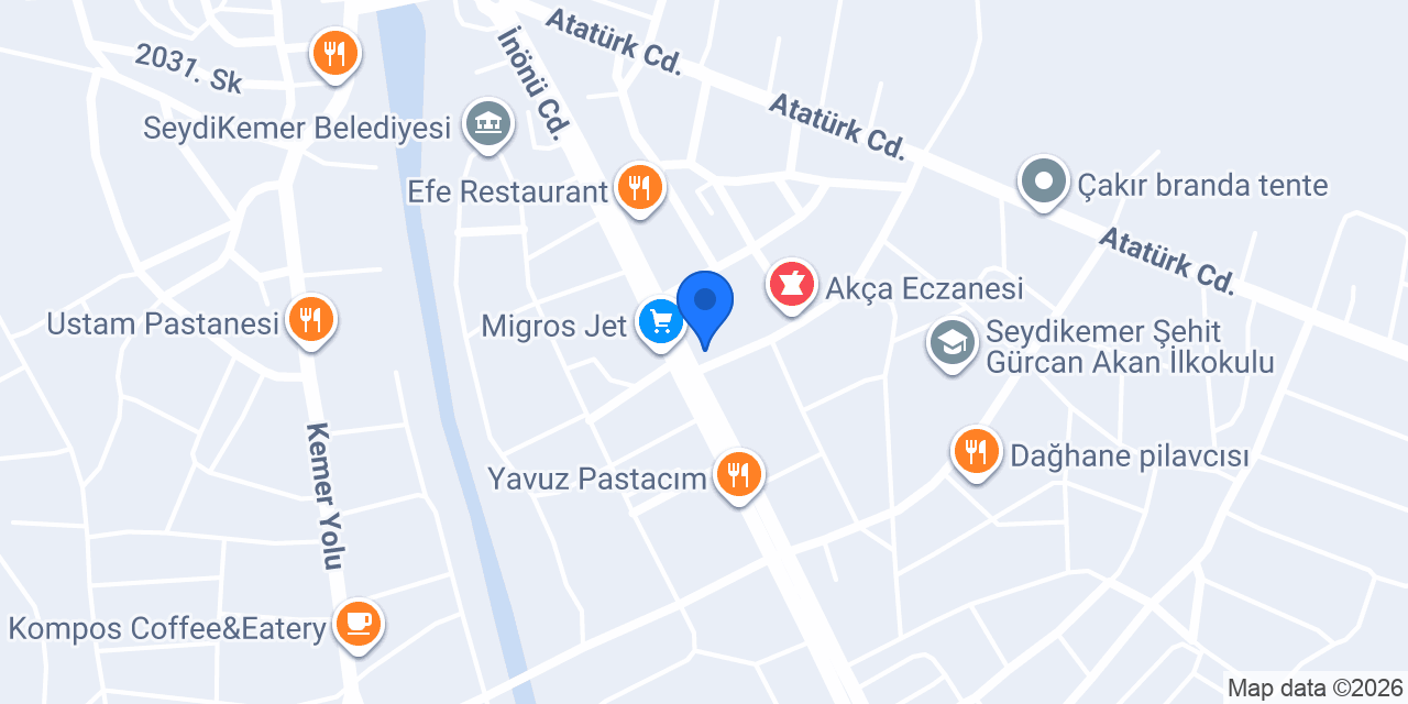Halkbank Seydikemer Şubesi konumu