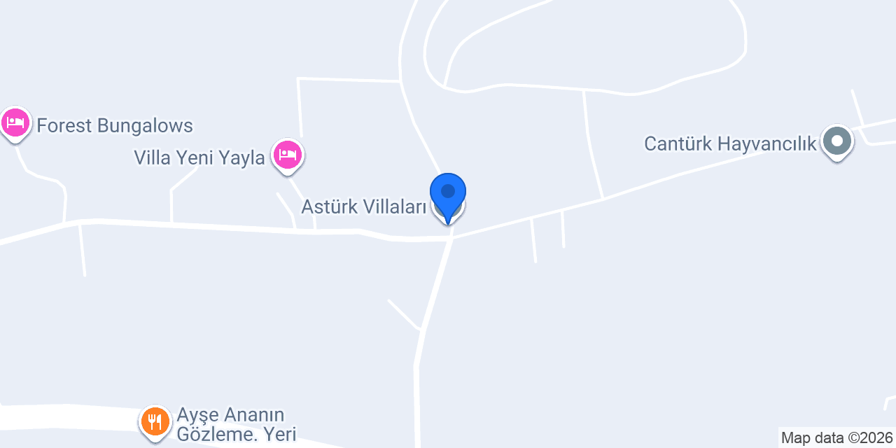Astürk Villaları konumu