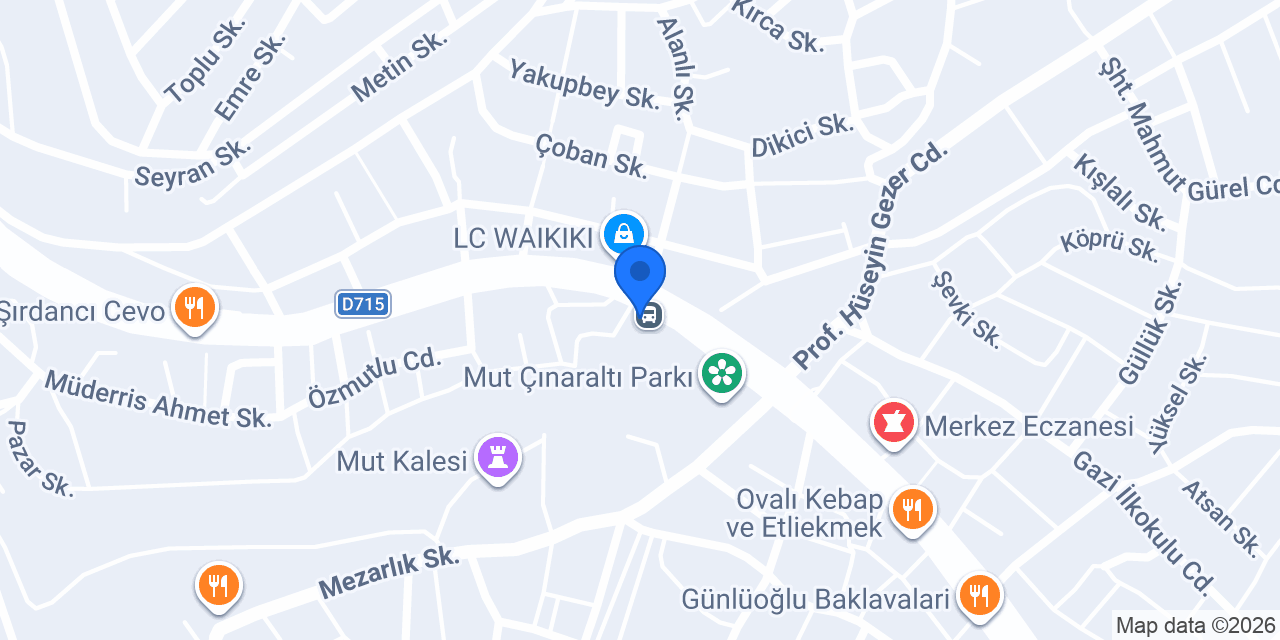 Mut Polis Merkezi Amirliği konumu
