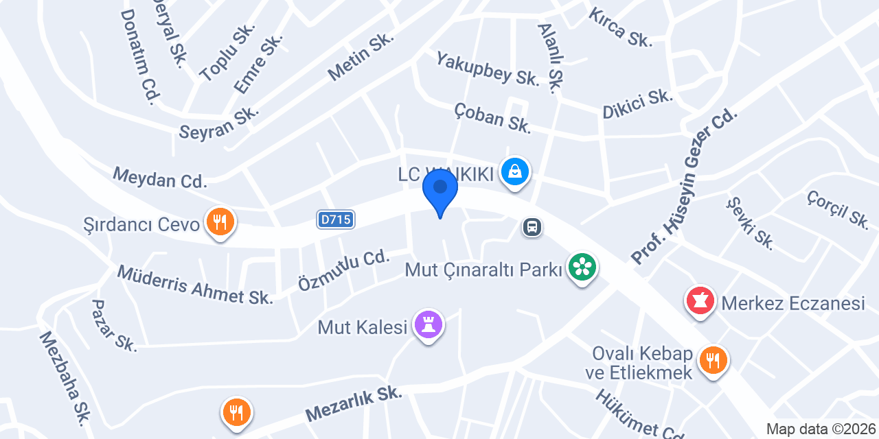 Öz Kısmet Restoran konumu