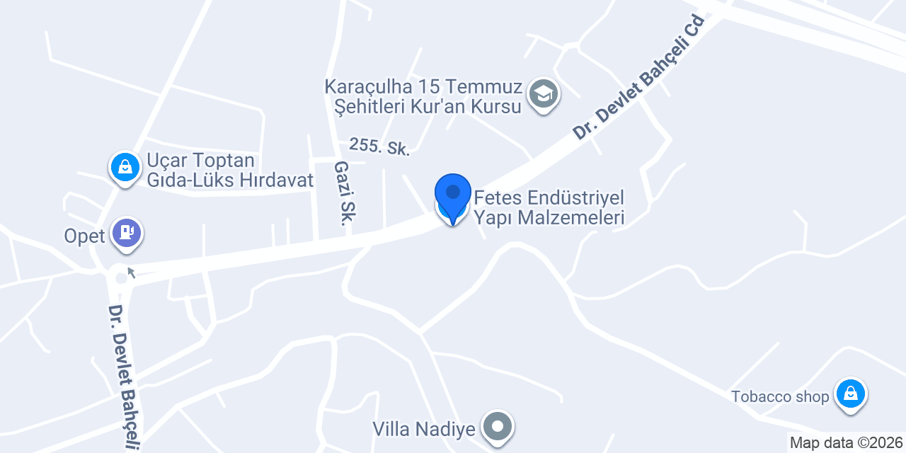 Fetes Endüstriyel Yapı Malzemeleri konumu