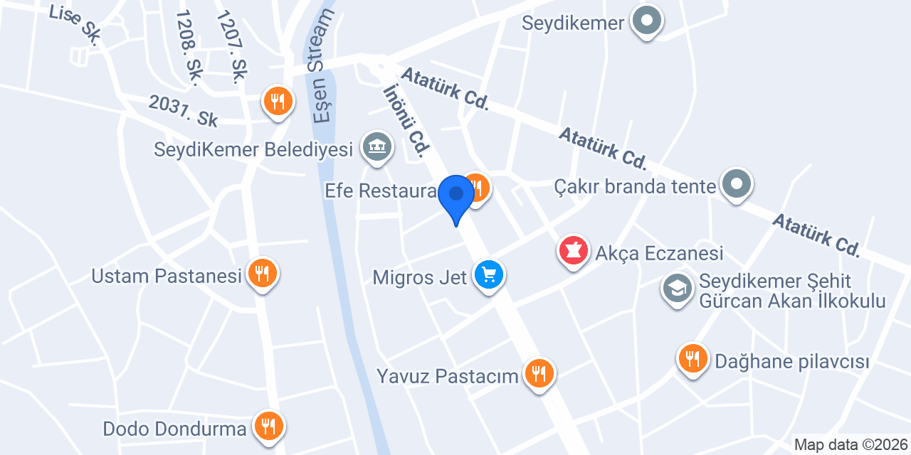 ASLAN OPTIK SEYDIKEMER konumu