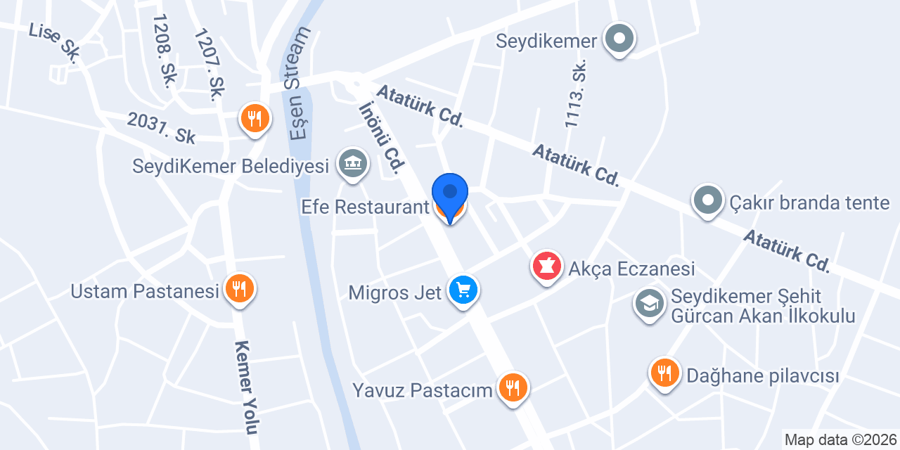 Efe Restaurant konumu