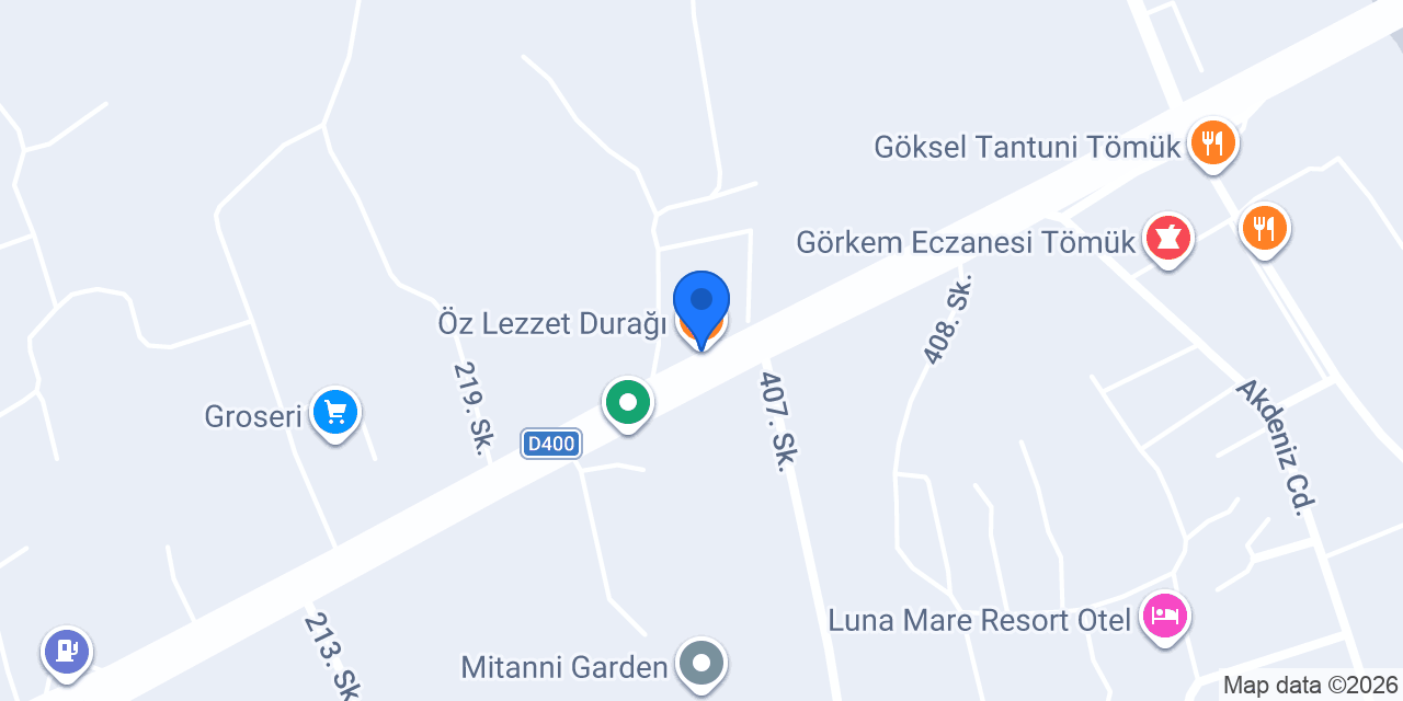 Öz Lezzet Durağı konumu