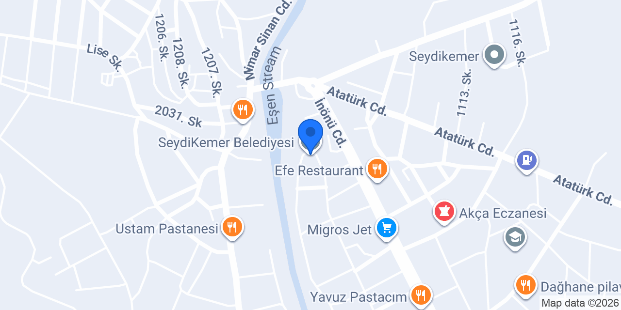 SeydiKemer Belediyesi konumu