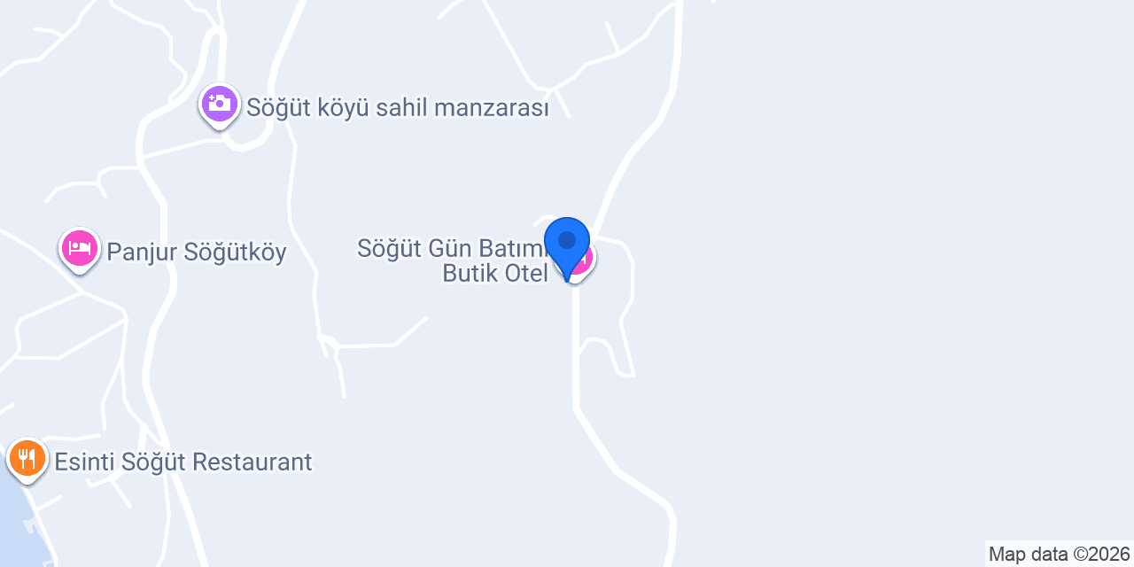 Söğüt Gün Batımı Butik Otel konumu