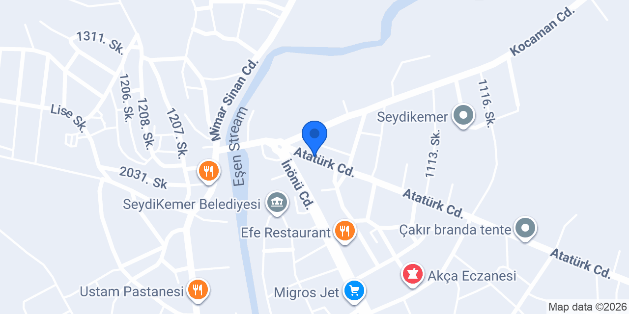 SEYDİKEMER OPTİK konumu