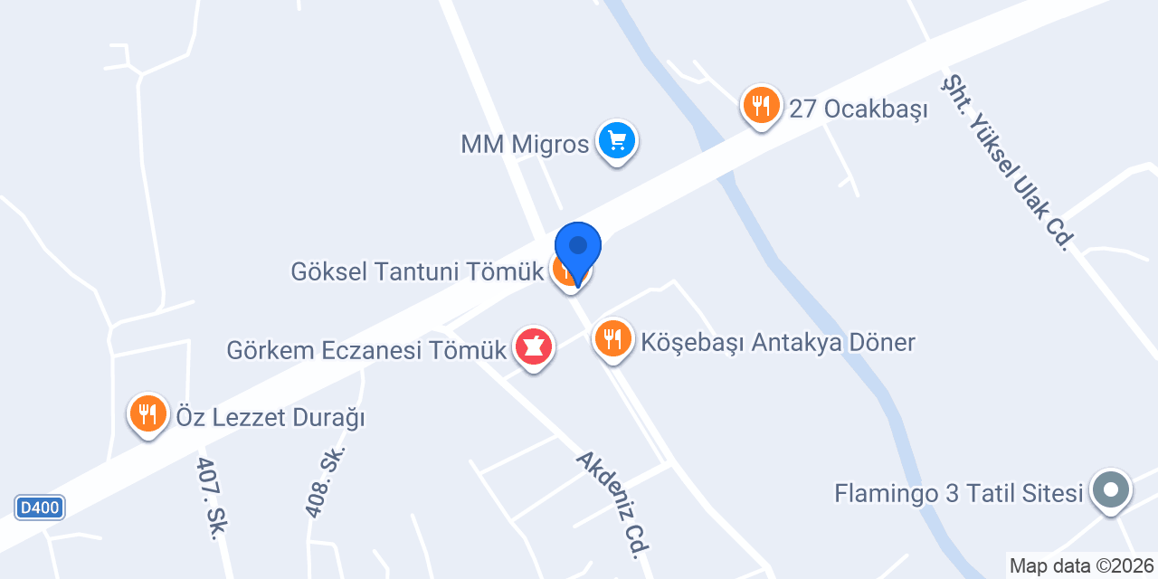 Göksel Tantuni Tömük konumu
