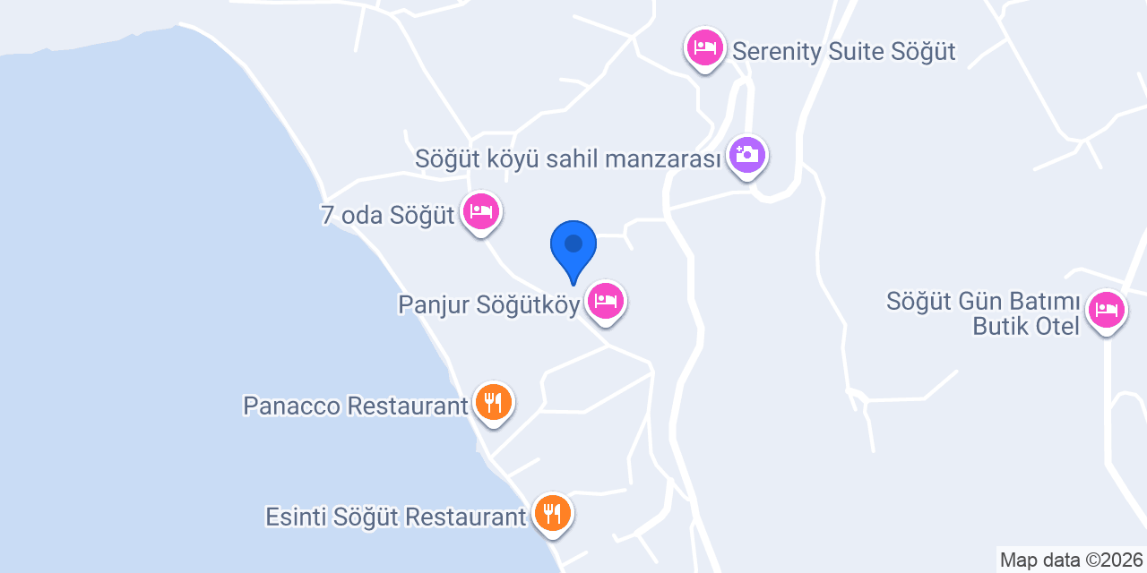 Söğüt Ada Pansiyon& Kafeterya konumu