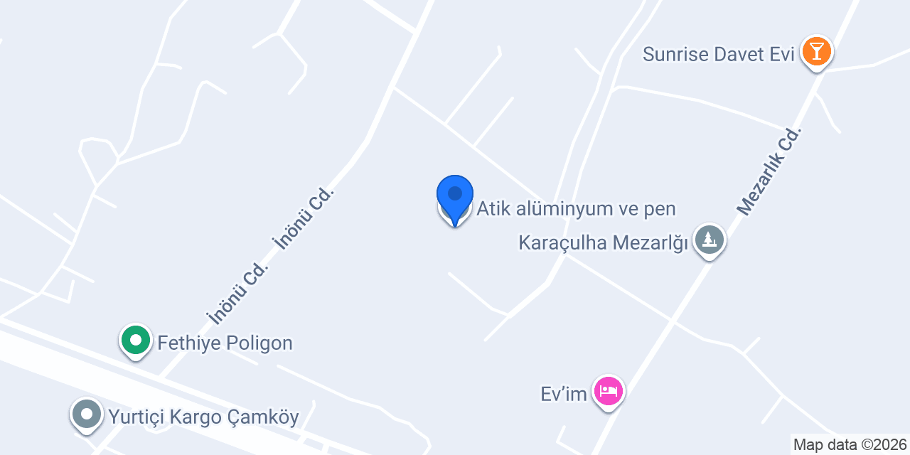 Atik alüminyum ve pen konumu