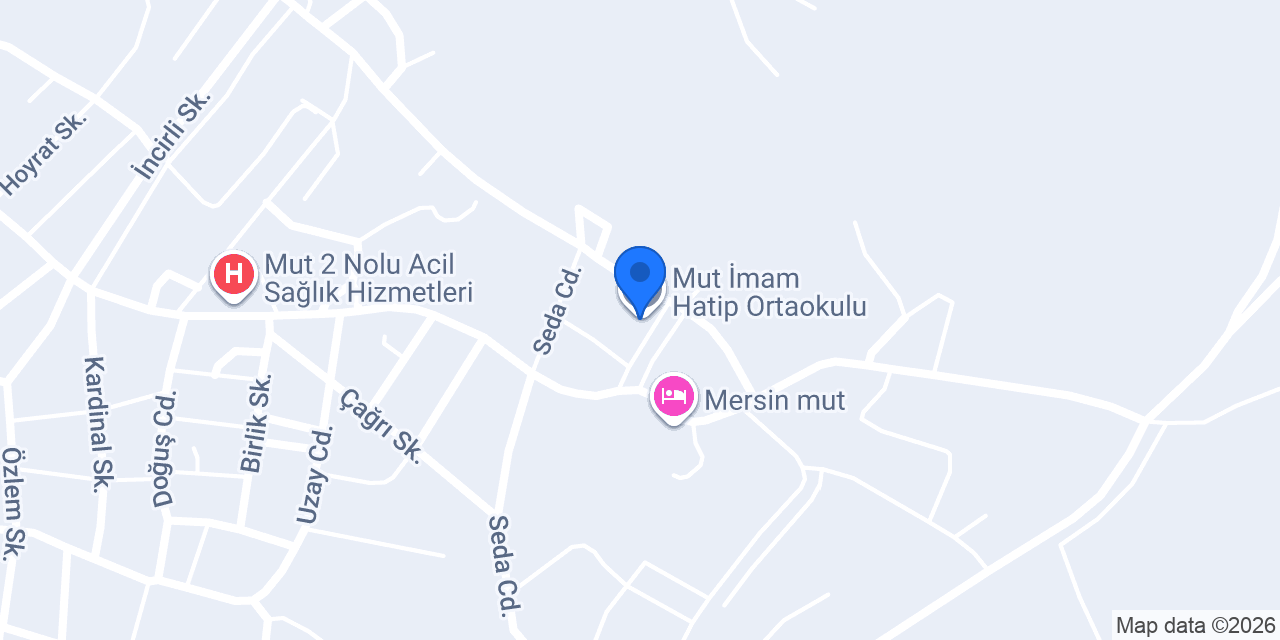 Mut İmam Hatip Ortaokulu konumu