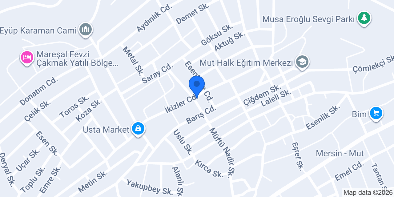 Hatice Ata Tekin Kızılay Anaokulu konumu