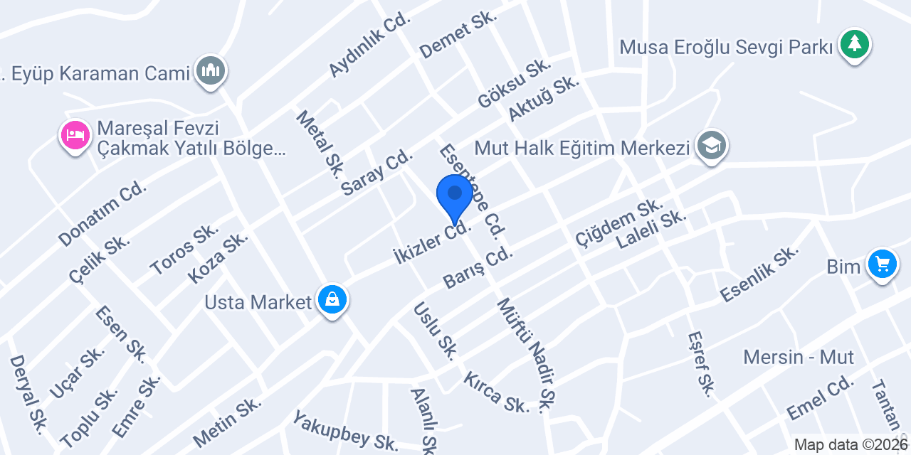 Mesleki Eğitim Merkezi konumu