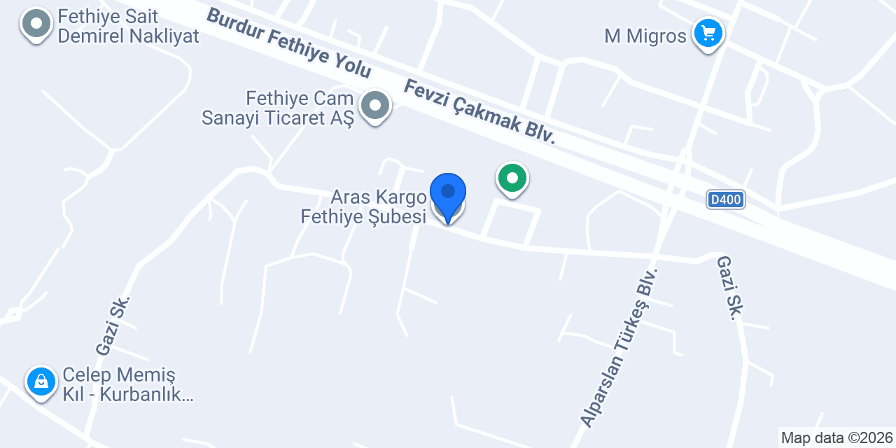Aras Kargo Fethiye Şubesi konumu