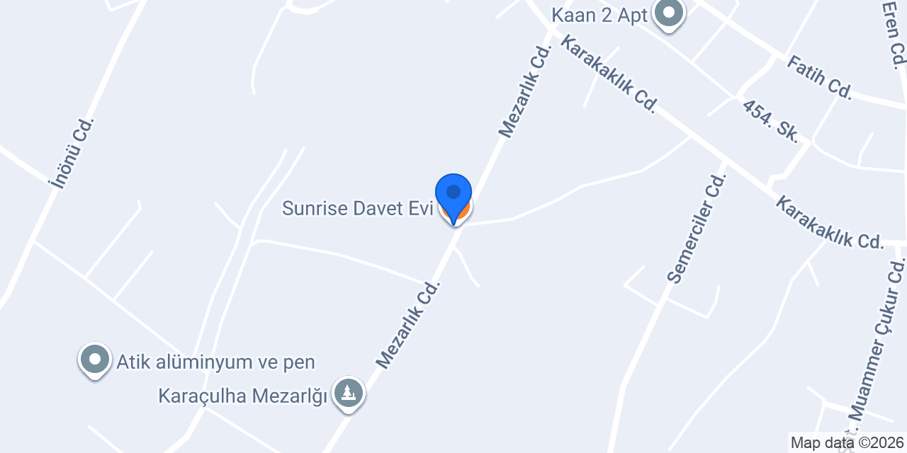 Sunrise Davet Evi konumu