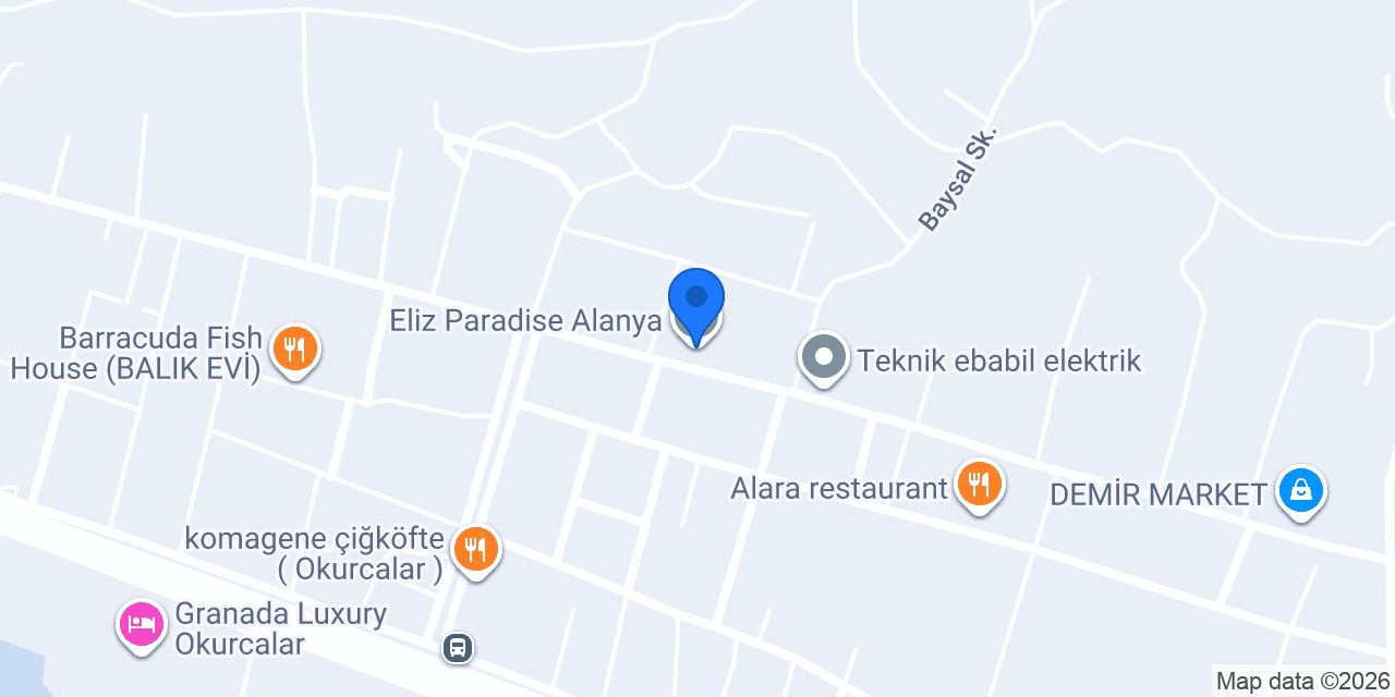 Eliz Paradise Alanya konumu
