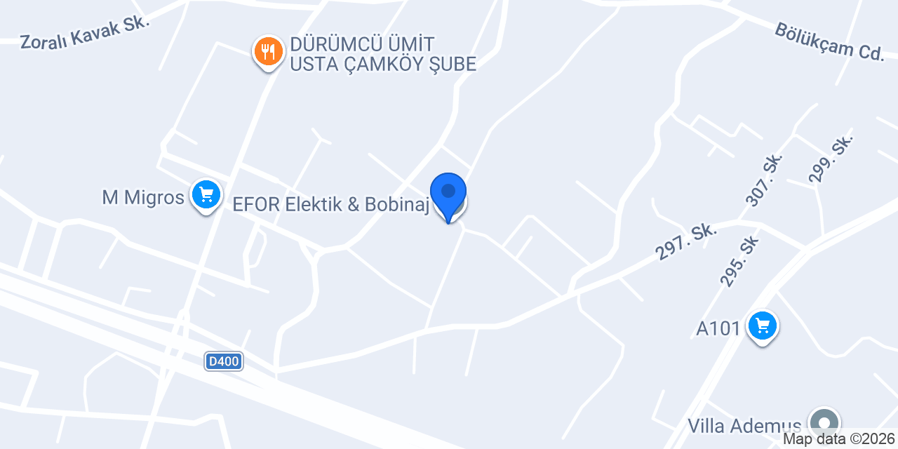 EFOR Elektik & Bobinaj konumu