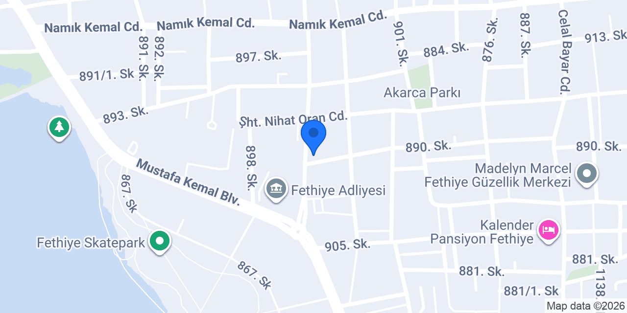 Fethiye Yamaç Paraşütü konumu